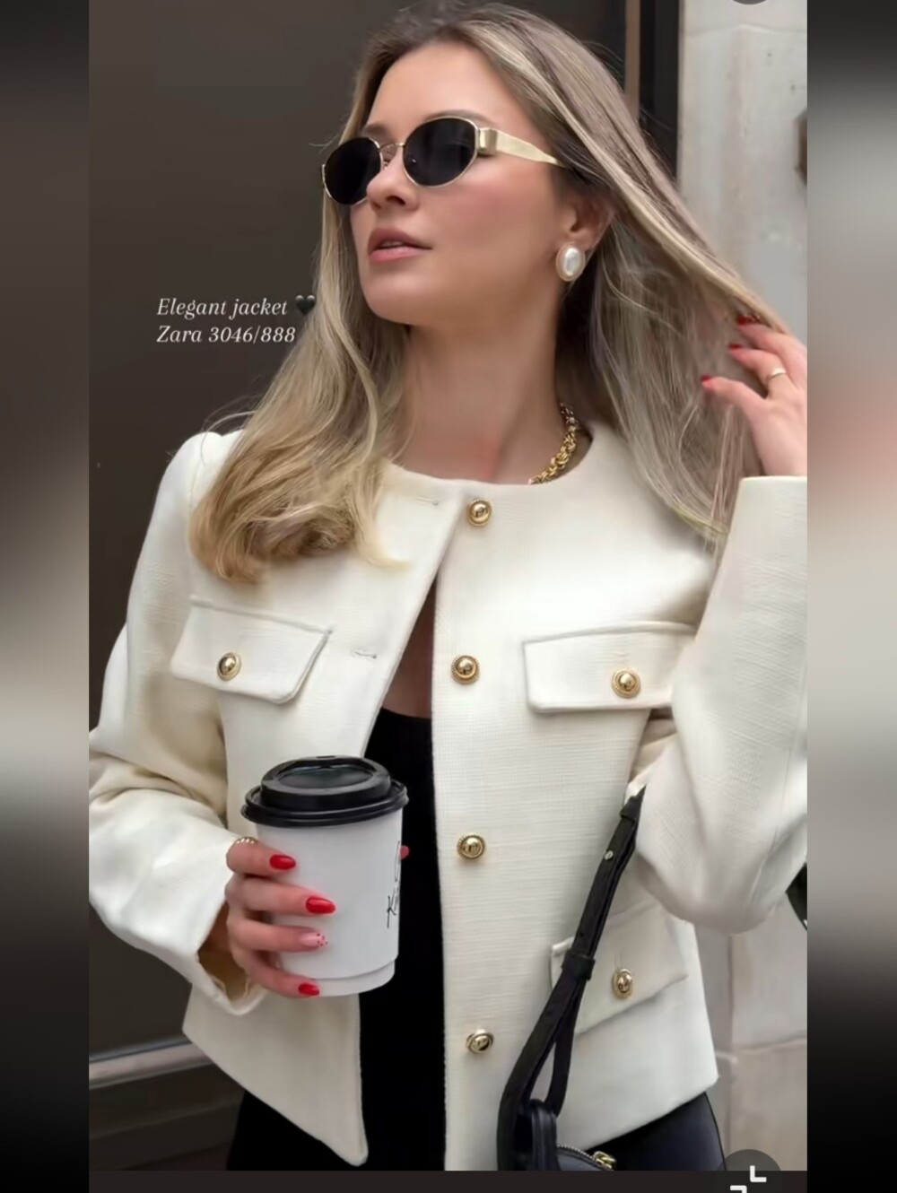 Zara Cropped Button-Front Jacket - Picture 13 of 16